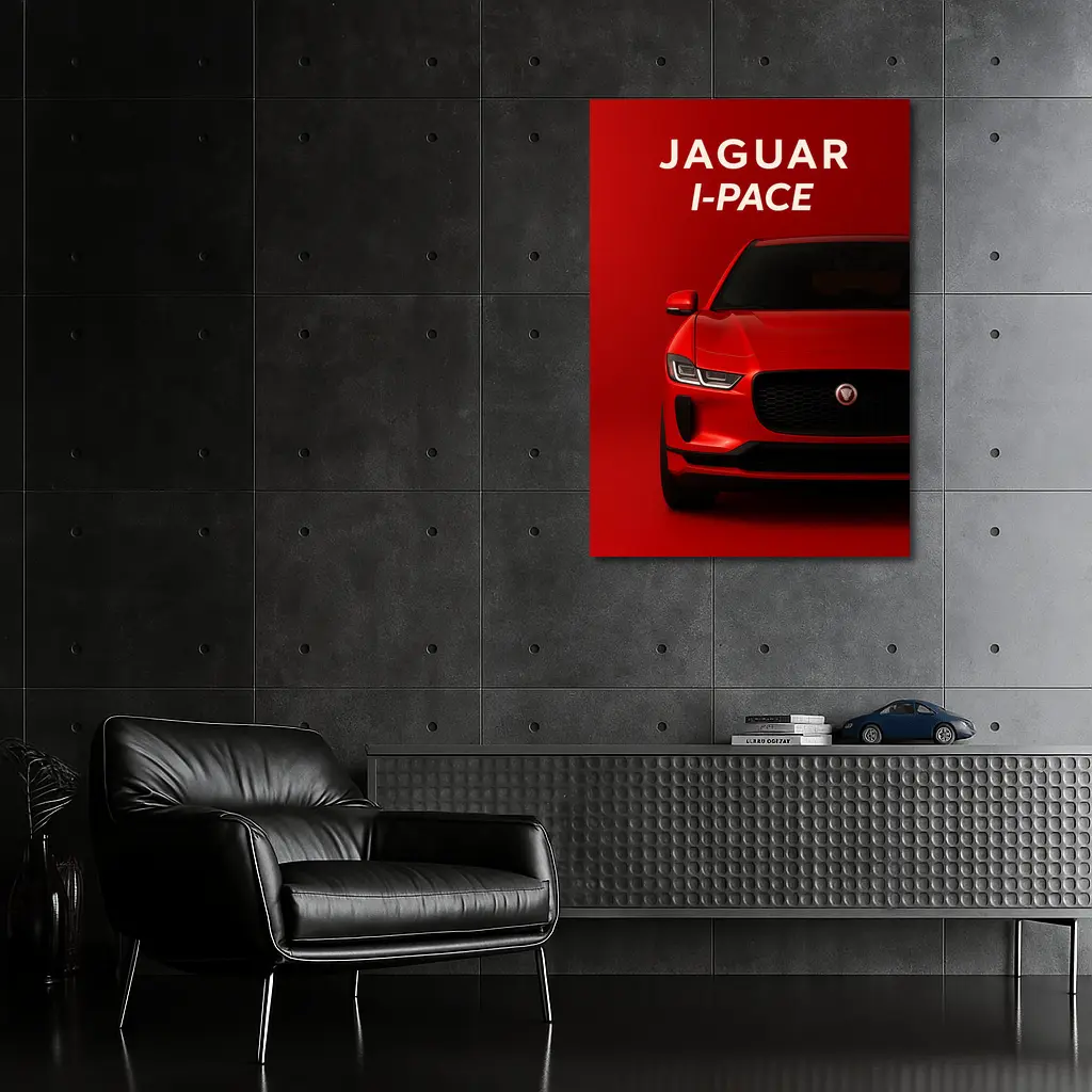 Jaguar I-Pace Red Electric SUV Art – Wall Art