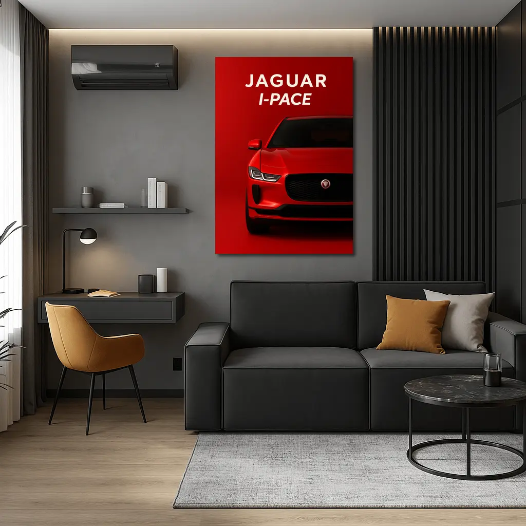Jaguar I-Pace Red Electric SUV Art – Wall Art