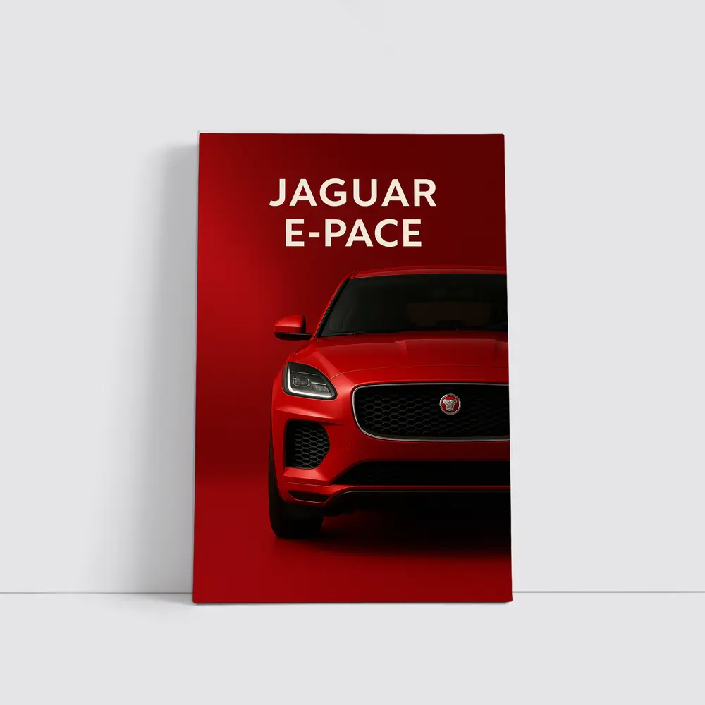 Jaguar E-Pace Red SUV Front View – Wall Art