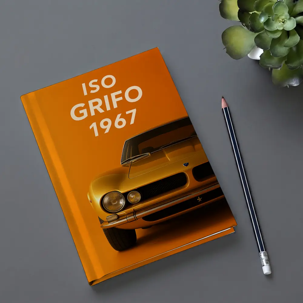 Iso Grifo 1967 Classic Car Orange Background – Notebooks