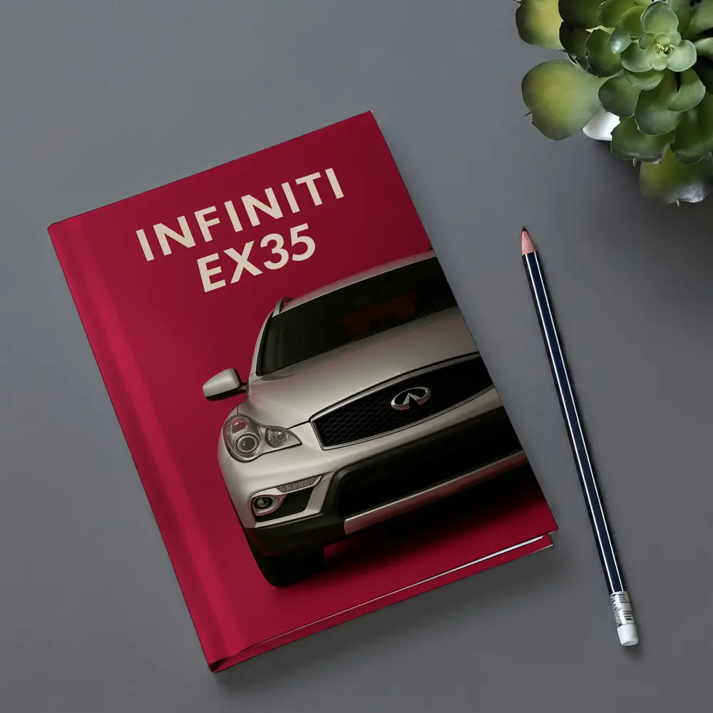 Infiniti EX35 Silver Car Red Background – Notebooks