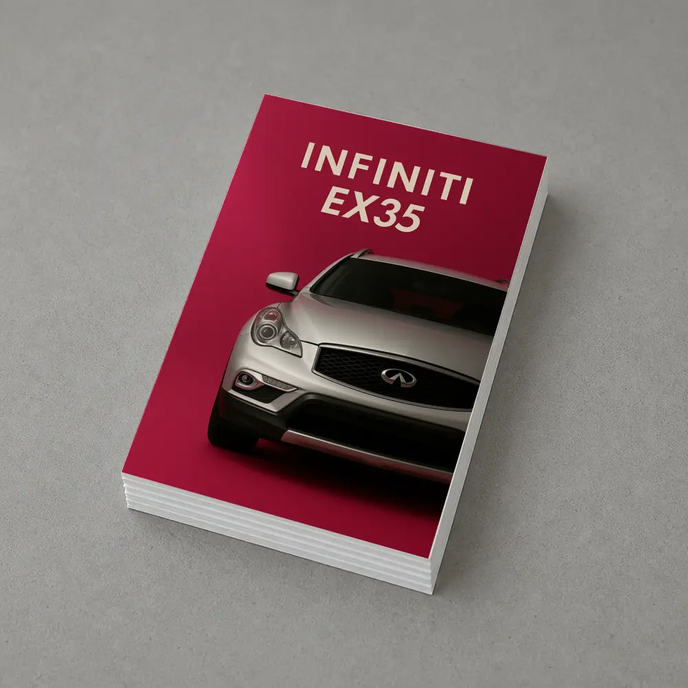 Infiniti EX35 Silver Car Red Background – Postcards