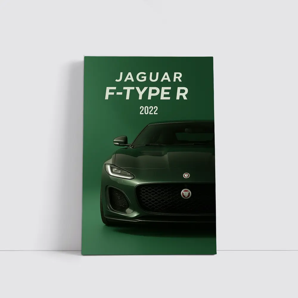 Jaguar F-Type R Green Sports Car Front – Wall Art