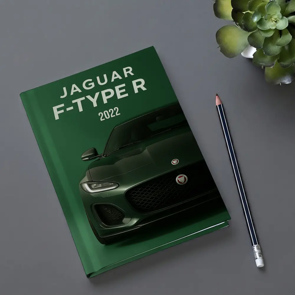 Jaguar F-Type R Green Sports Car Front – Notebooks