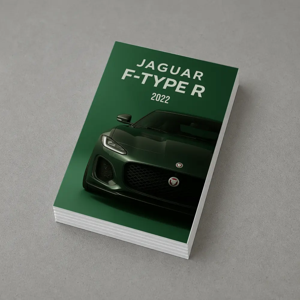 Jaguar F-Type R Green Sports Car Front – Postcards