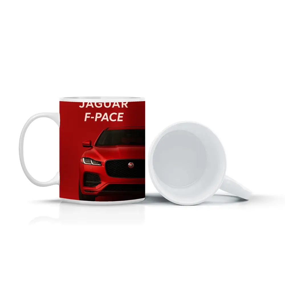 Jaguar F-Pace Red SUV Front View – Mugs