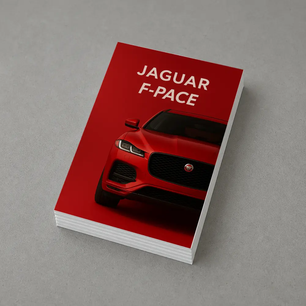 Jaguar F-Pace Red SUV Front View – Postcards