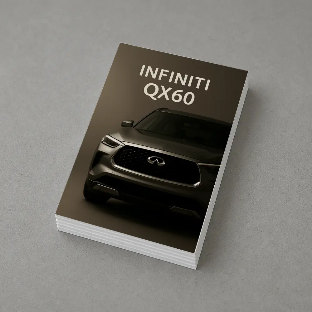 Infiniti QX60 SUV Dark Studio Front View – Postcards