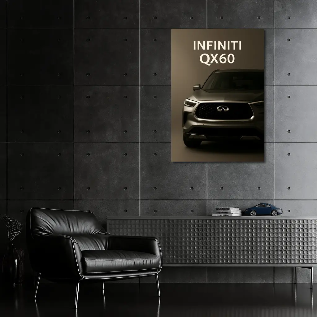 Infiniti QX60 SUV Dark Studio Front View – Wall Art