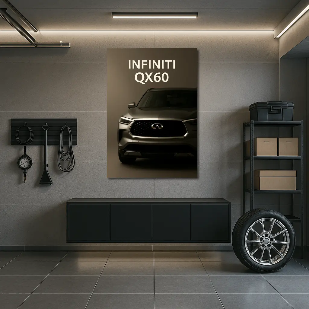 Infiniti QX60 SUV Dark Studio Front View – Wall Art