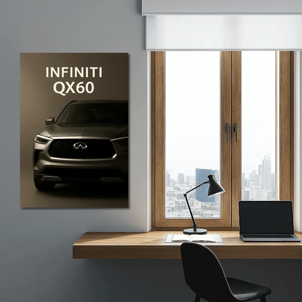 Infiniti QX60 SUV Dark Studio Front View – Wall Art
