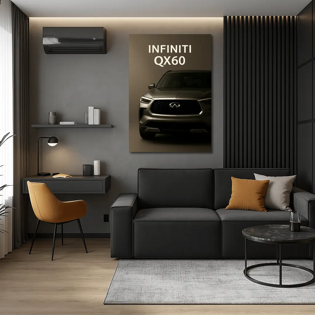 Infiniti QX60 SUV Dark Studio Front View – Wall Art
