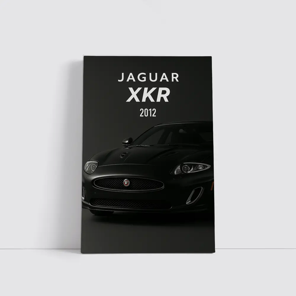 Jaguar XKR 2012 Black Sports Car Dark – Wall Art