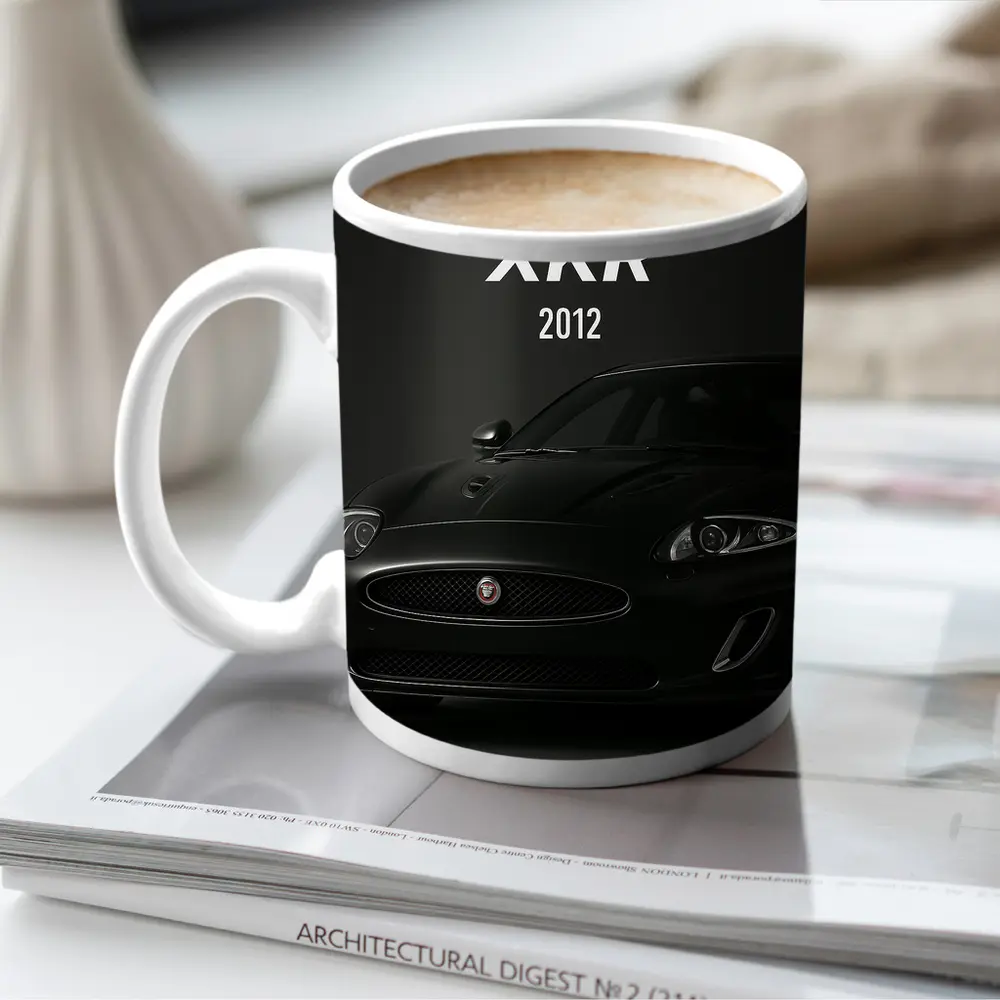 Jaguar XKR 2012 Black Sports Car Dark – Mugs