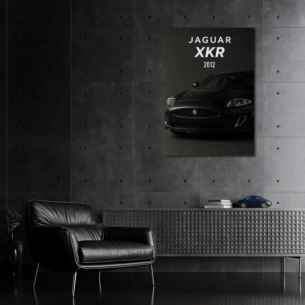 Jaguar XKR 2012 Black Sports Car Dark – Wall Art