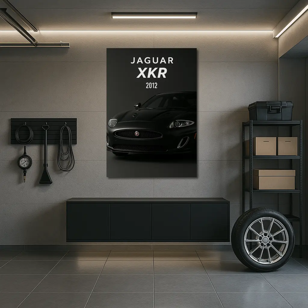Jaguar XKR 2012 Black Sports Car Dark – Wall Art