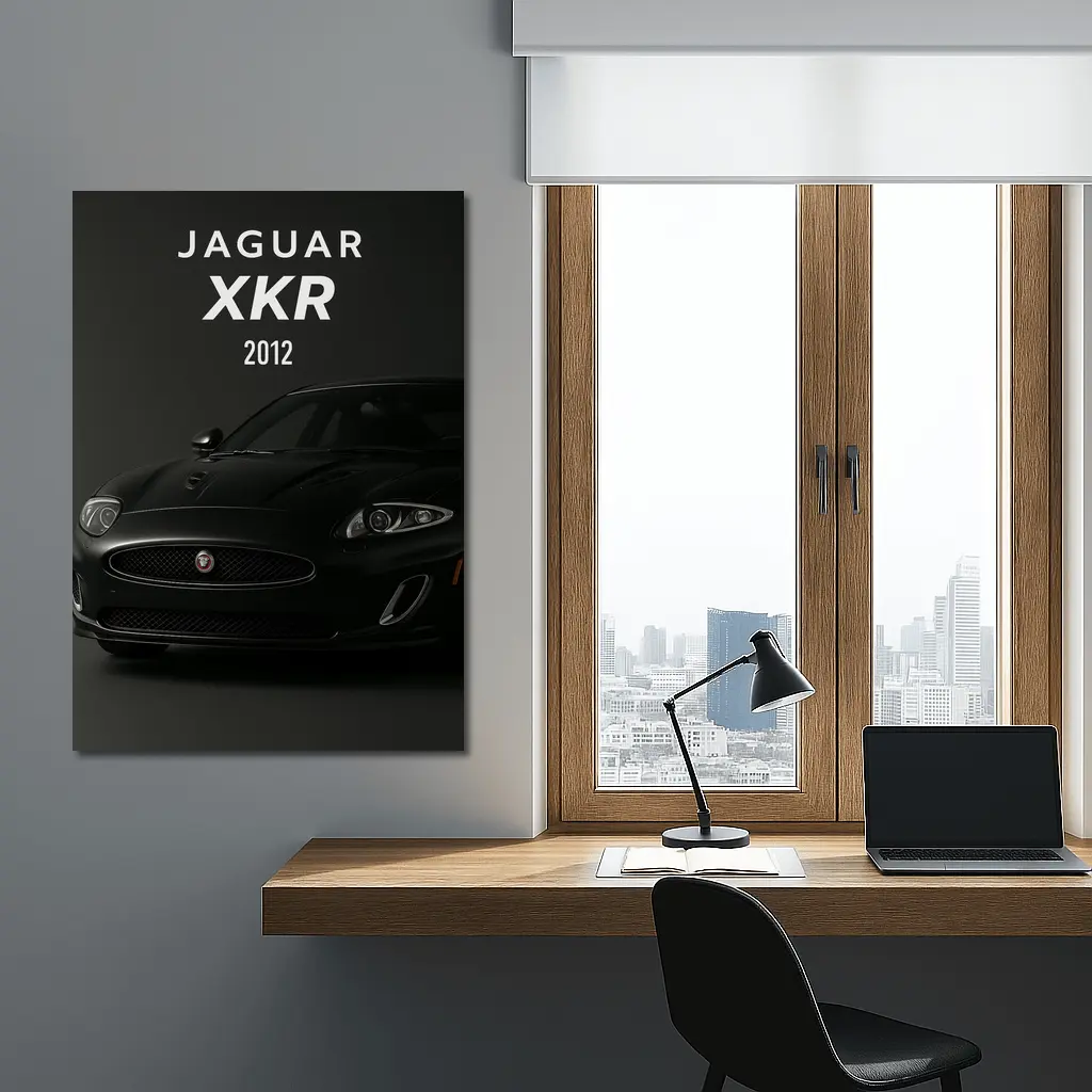 Jaguar XKR 2012 Black Sports Car Dark – Wall Art