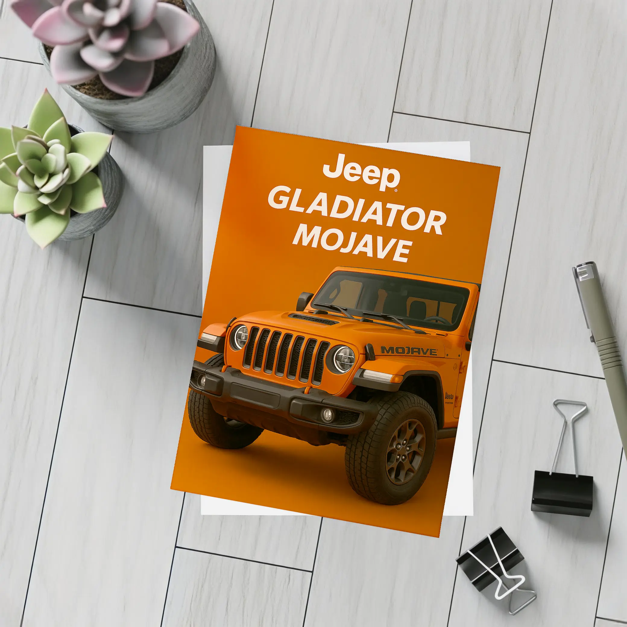 Jeep Gladiator Mojave Orange Off Road Truck – Postcards