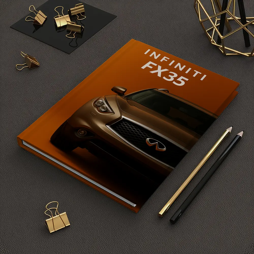 Infiniti FX35 SUV Bold Orange Background – Notebooks