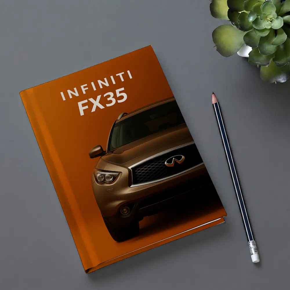 Infiniti FX35 SUV Bold Orange Background – Notebooks