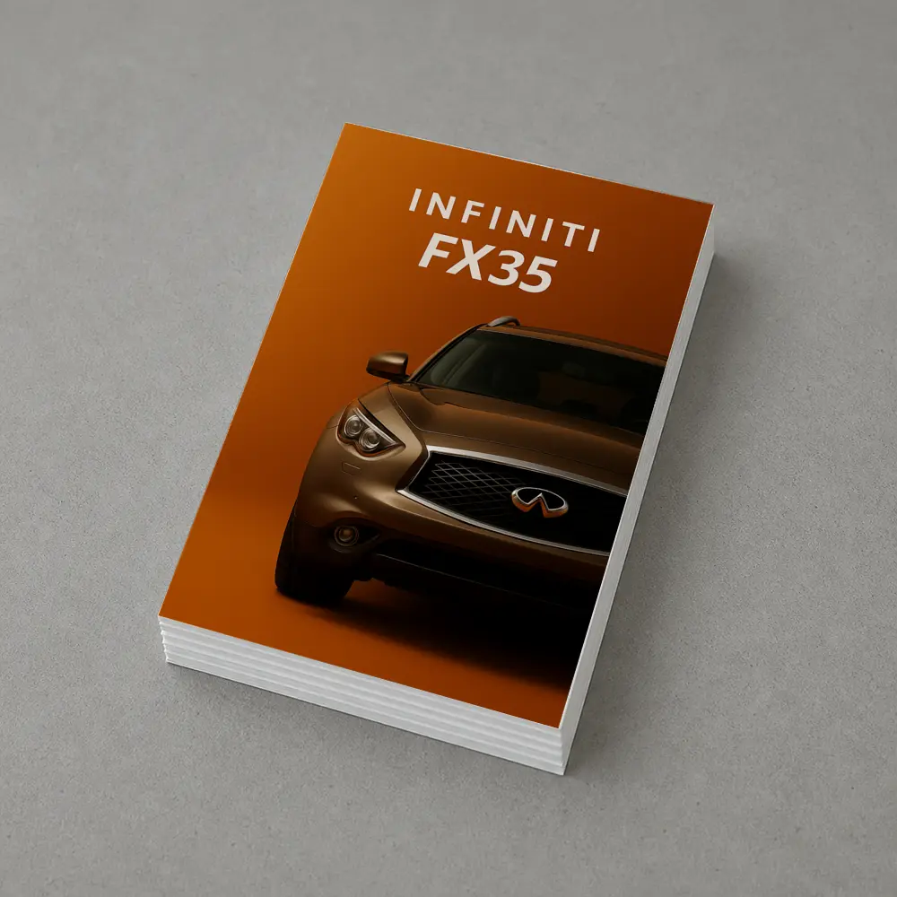 Infiniti FX35 SUV Bold Orange Background – Postcards