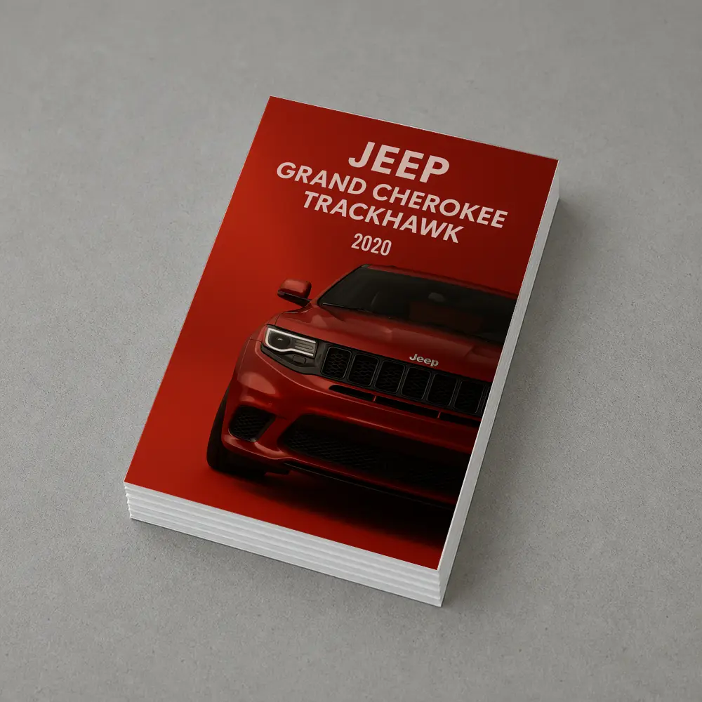 Jeep Grand Cherokee Trackhawk Red Background Art – Postcards
