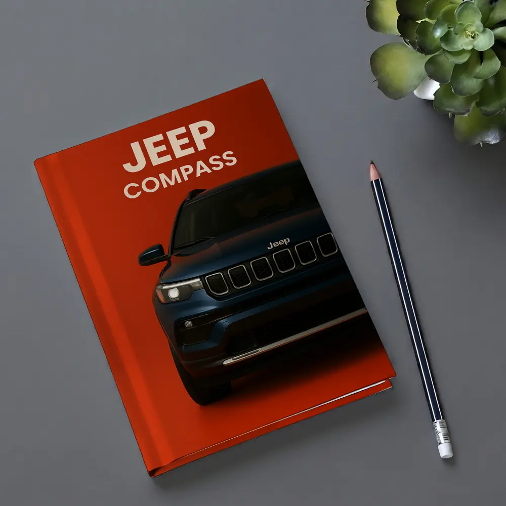 Jeep Compass SUV Bold Red Background – Notebooks