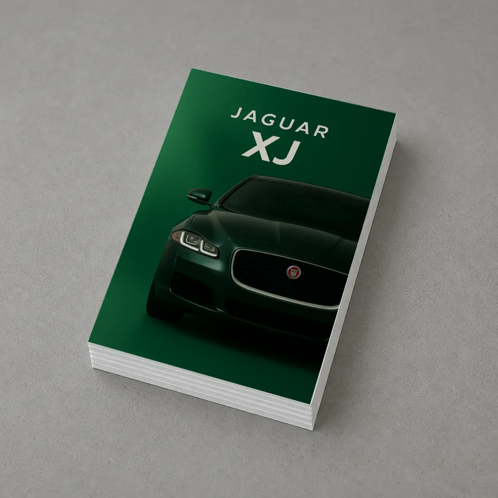 Jaguar XJ Dark Green Luxury Sedan Art – Postcards