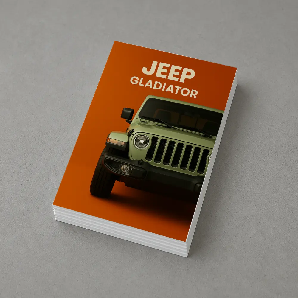 Jeep Gladiator Front View Orange Background – Postcards