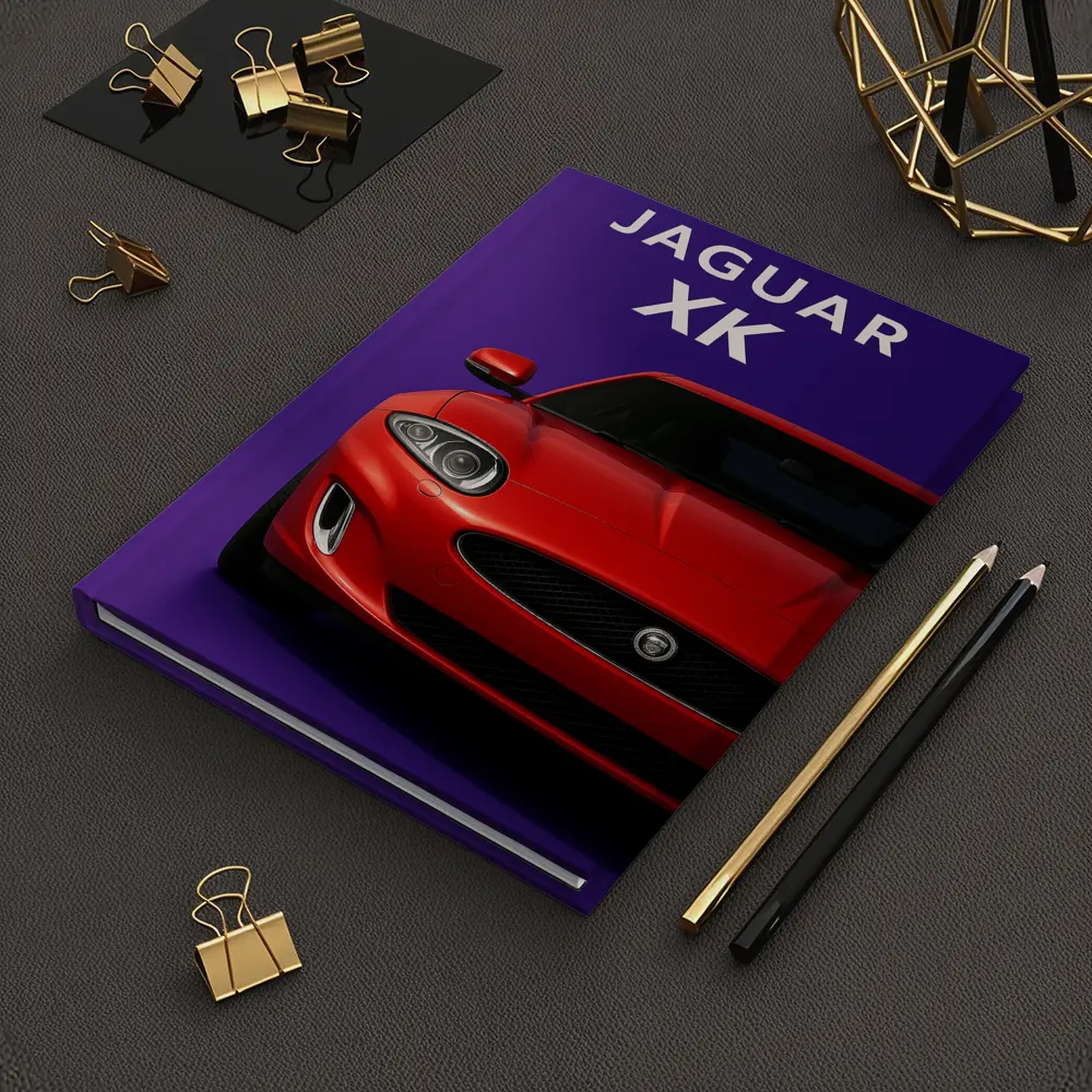 Jaguar XK Red Car Purple Background – Notebooks
