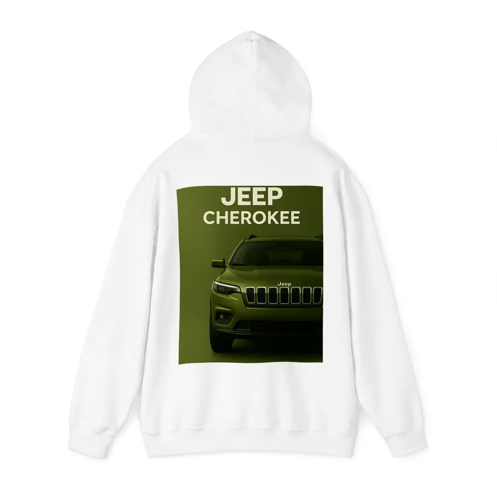 Jeep Cherokee SUV Olive Green Background – Hoodies