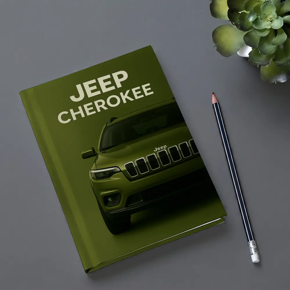 Jeep Cherokee SUV Olive Green Background – Notebooks