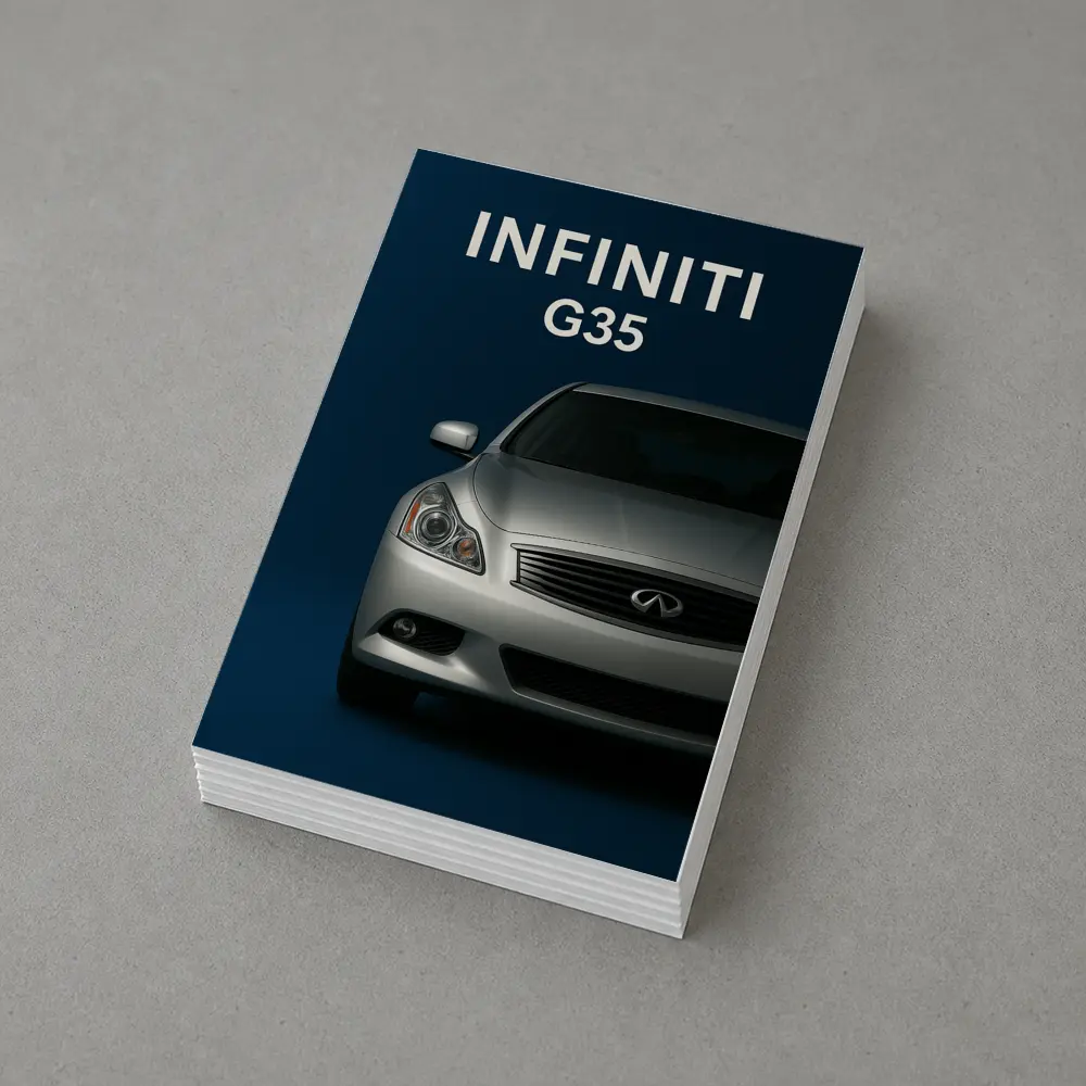 Infiniti G35 Silver Front View Dark Blue – Postcards
