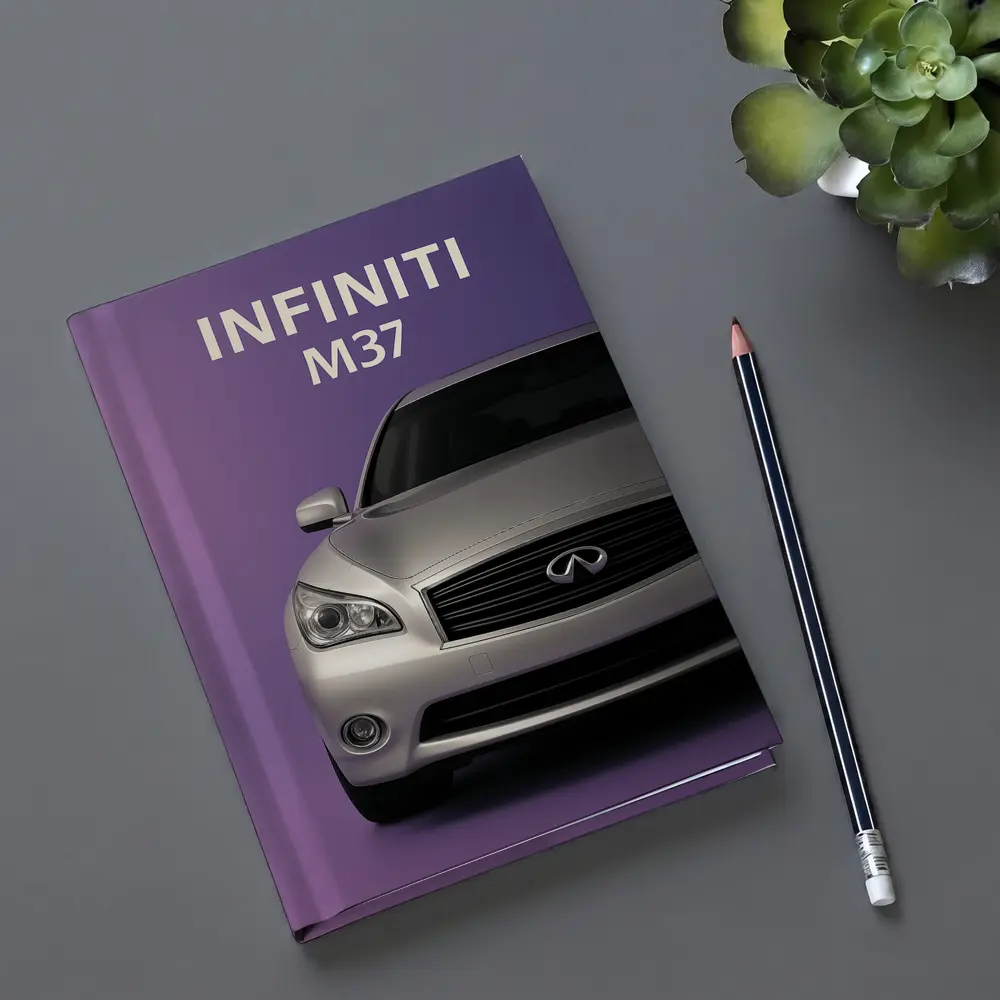 Infiniti M37 Silver Car Purple Background – Notebooks