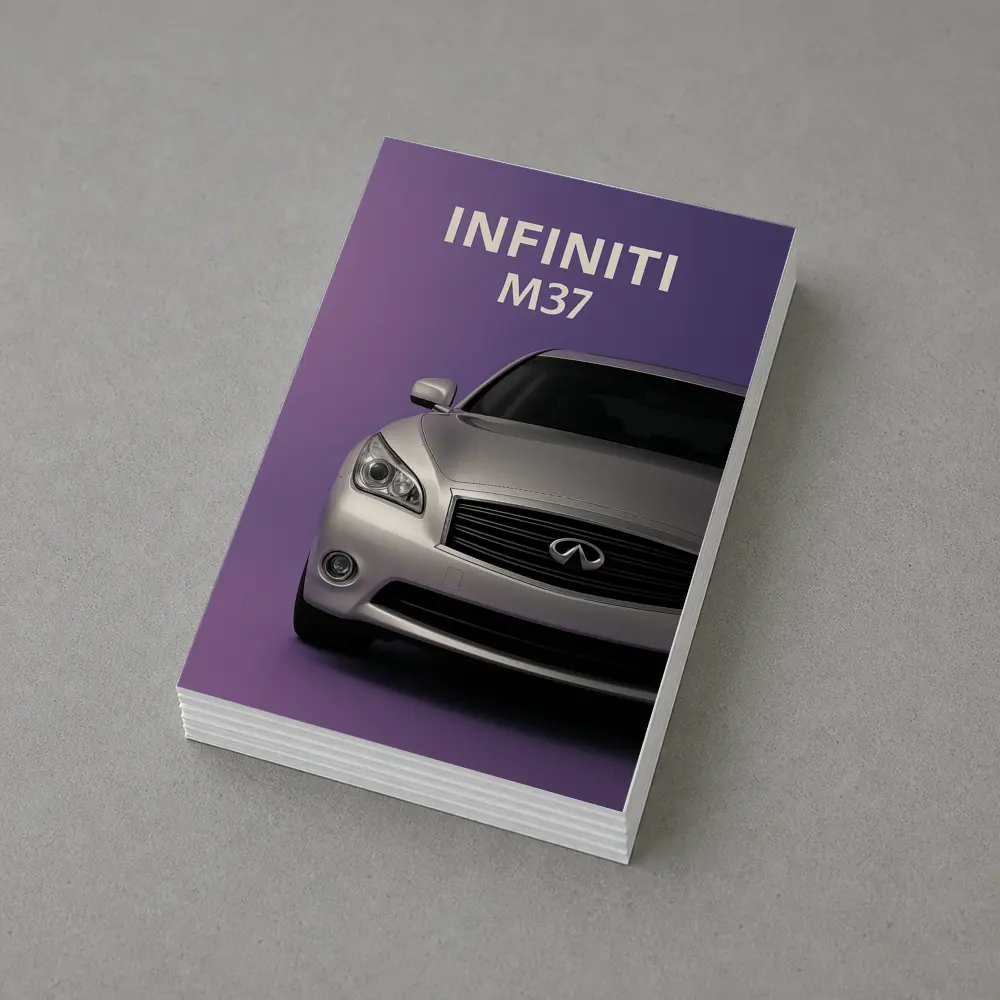Infiniti M37 Silver Car Purple Background – Postcards