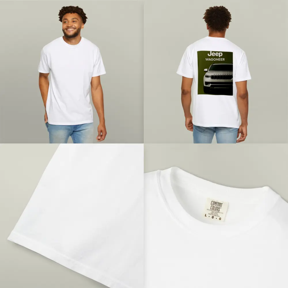 Jeep Wagoneer SUV on Olive Green Background – T-Shirts