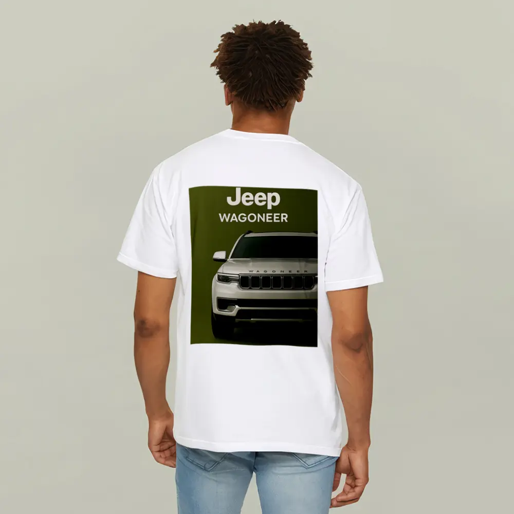 Jeep Wagoneer SUV on Olive Green Background – T-Shirts