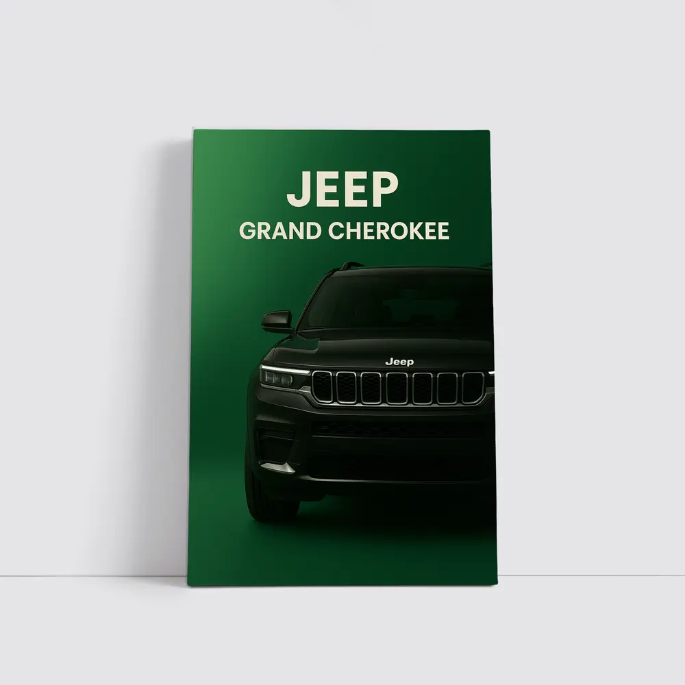 Jeep Grand Cherokee Dark Green Front View – Wall Art