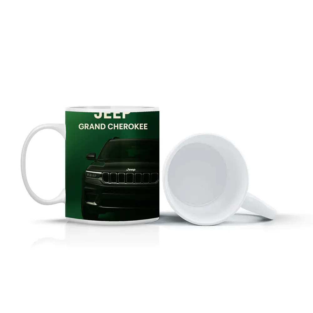 Jeep Grand Cherokee Dark Green Front View – Mugs