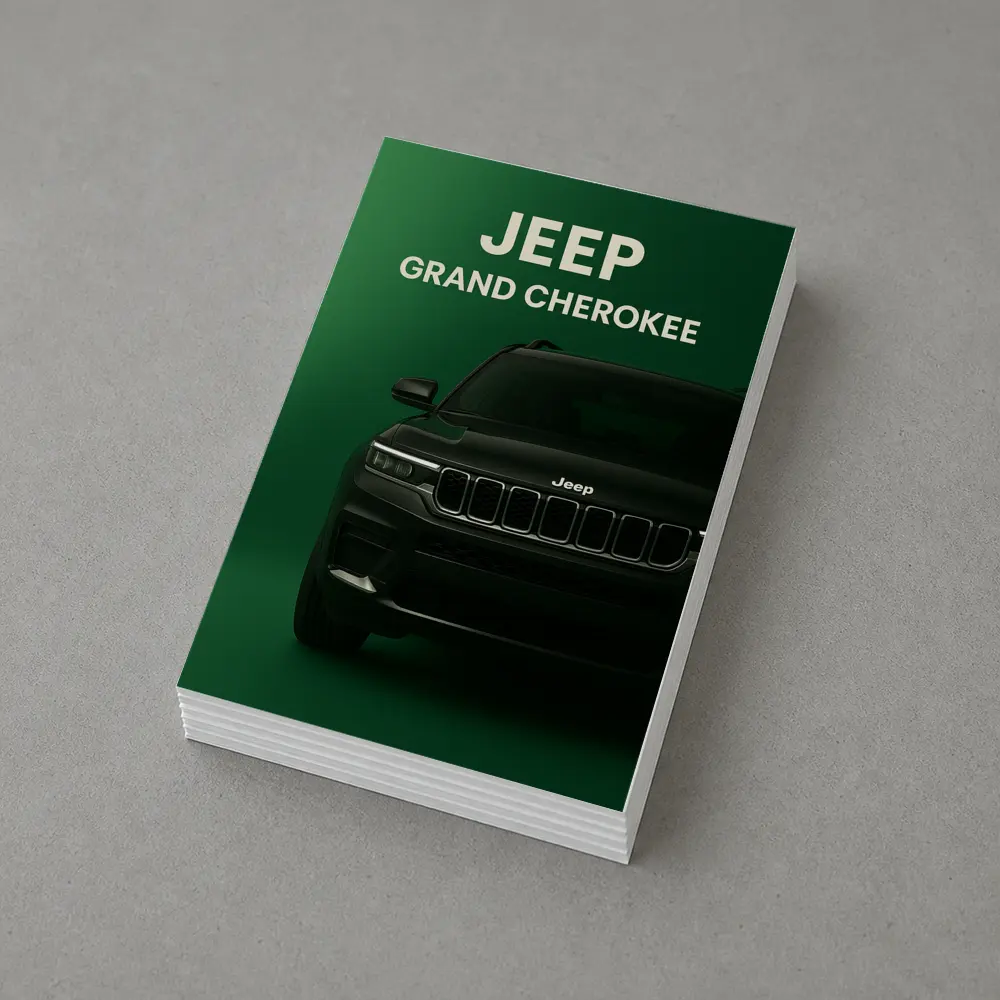 Jeep Grand Cherokee Dark Green Front View – Postcards