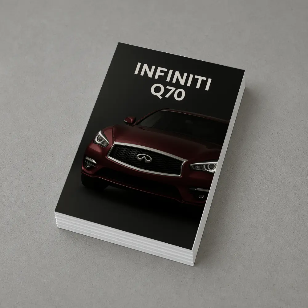 Infiniti Q70 Dark Studio Front View – Postcards