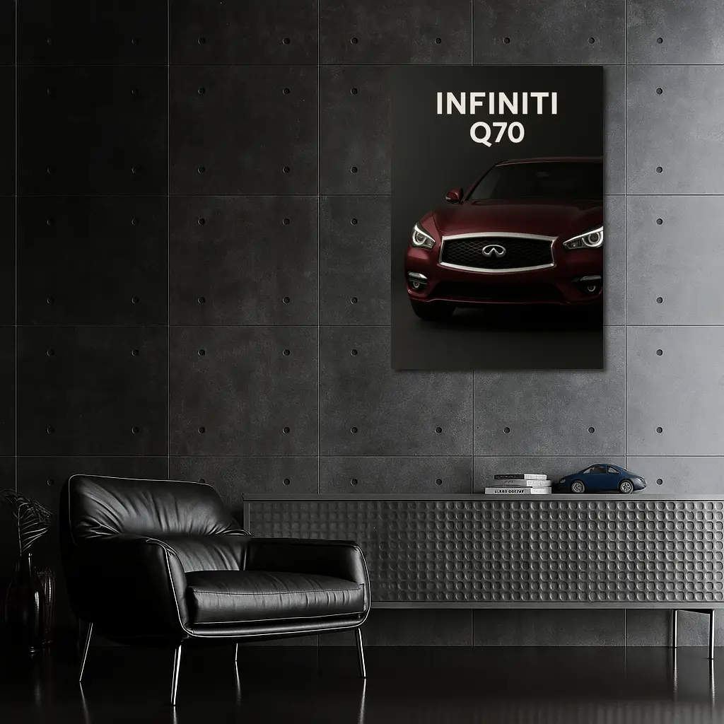Infiniti Q70 Dark Studio Front View – Wall Art