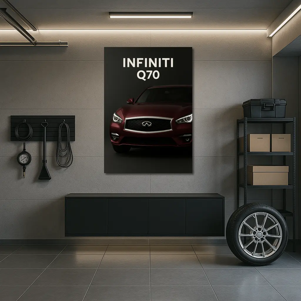 Infiniti Q70 Dark Studio Front View – Wall Art