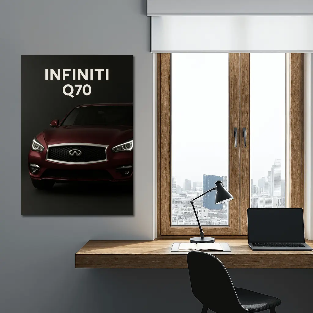 Infiniti Q70 Dark Studio Front View – Wall Art
