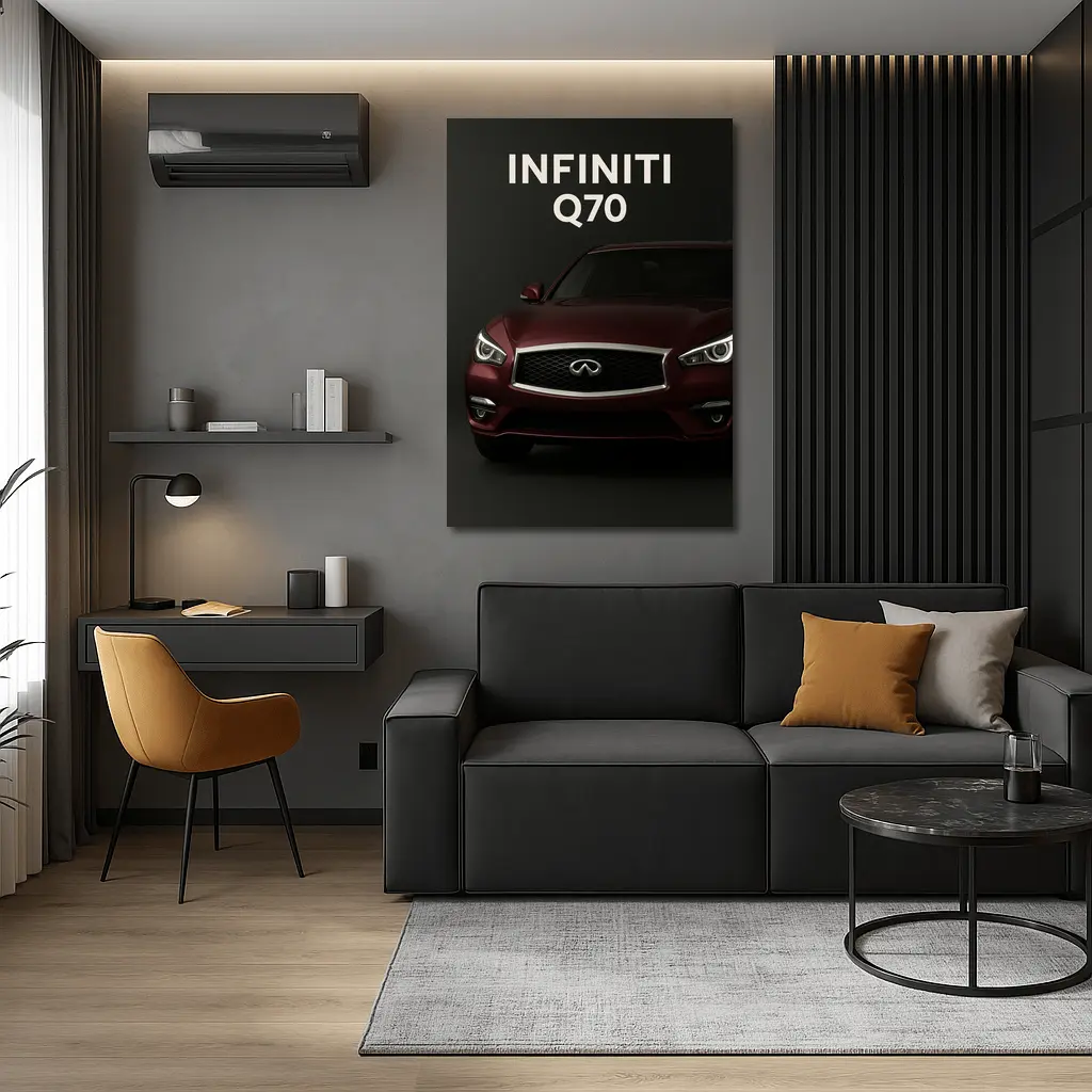Infiniti Q70 Dark Studio Front View – Wall Art