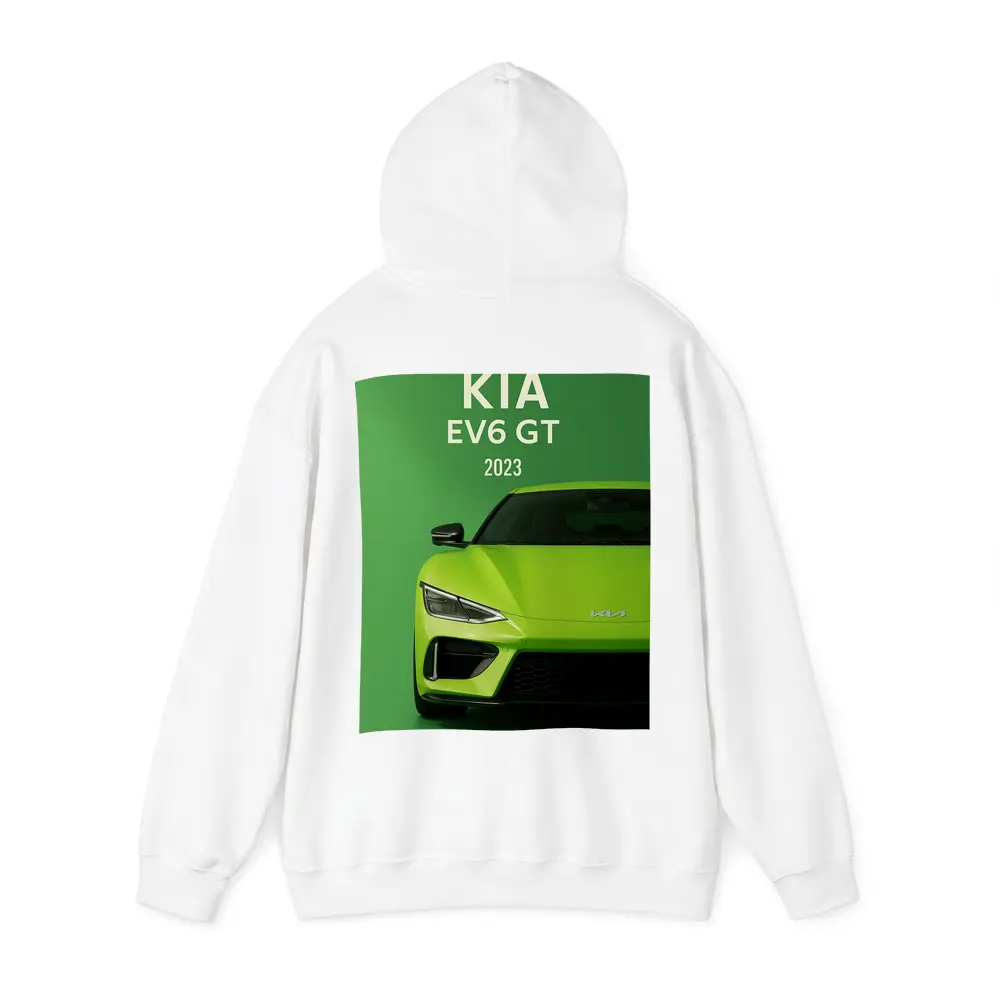 Kia EV6 GT Green Front View Art – Hoodies