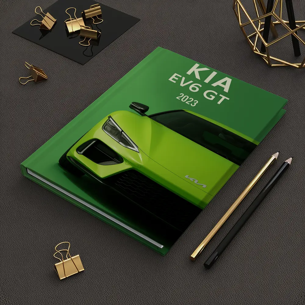 Kia EV6 GT Green Front View Art – Notebooks