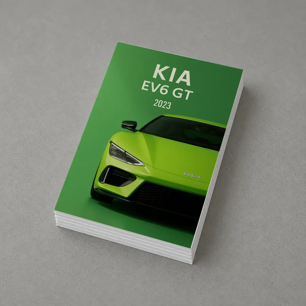 Kia EV6 GT Green Front View Art – Postcards