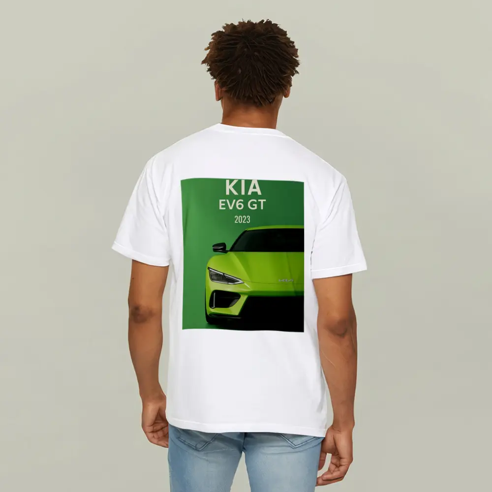Kia EV6 GT Green Front View Art – T-Shirts