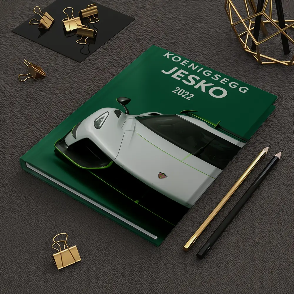 Koenigsegg Jesko White Supercar Green Background – Notebooks